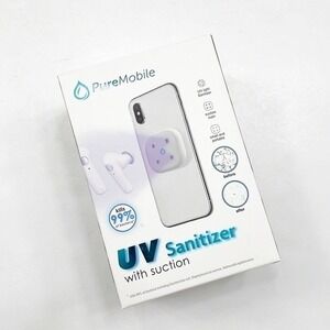 PureMobile UV Sanitizer‎ Portable Phone Disinfectant with Suction White #26469